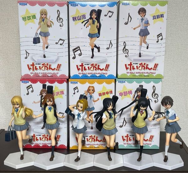けいおん エクストラフィギュア Vol.1.2.3 6体セット 開封箱あり