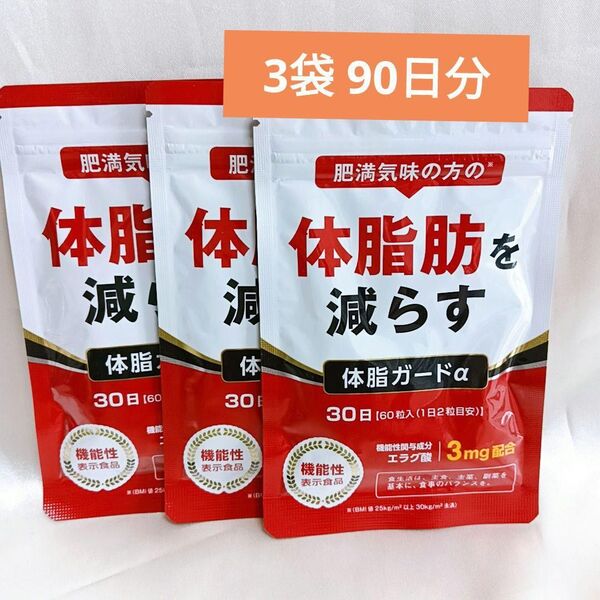 体脂肪を減らす ダイエットサプリ エラグ酸 体脂ガードα 機能性表示食品