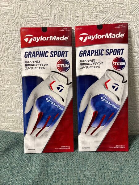 TaylorMade テーラーメイド ゴルフ グローブ 2枚セット 23cm