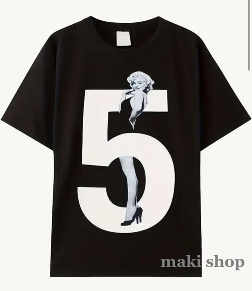 シャネ クロム Tシャツ 半袖 黒 ブラック サングラ Y2K マリリン