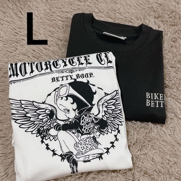 L【新品】ベティ・ブープ Tシャツ ロングTシャツ 2点セット 重ね着 半袖 長袖