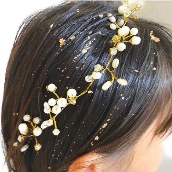 金箔シート 20枚セット ハンドメイド レジン ネイル ヘアアレンジ ゴールド ブライダル 成人式 卒業式 髪飾り