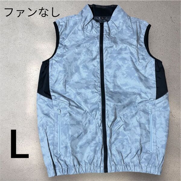 空調服 ファンベスト ベストのみ ディックコーポレーション グレーカモフラ Lサイズ