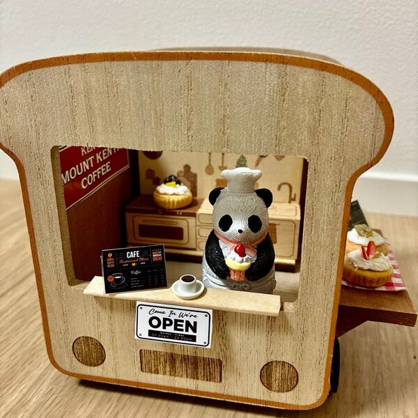 パンダのスイーツ店 ミニチュアハウス ドールハウス ミニチュアケーキ店