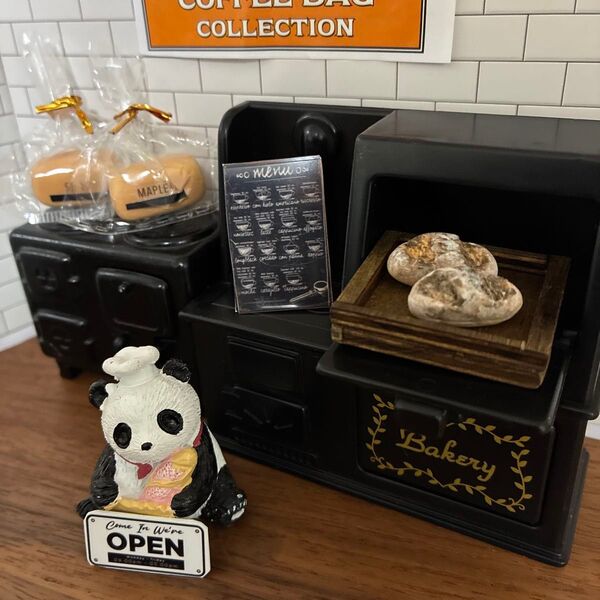 パンダのパン屋さん ミニチュアベーカリーセット シルバニア ドールハウス装飾品
