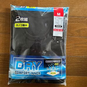 【新品未使用品 DRY COMFORT INNER 半袖丸首シャツ M ブラック 2枚組】かのこあみ tシャツ 2枚組