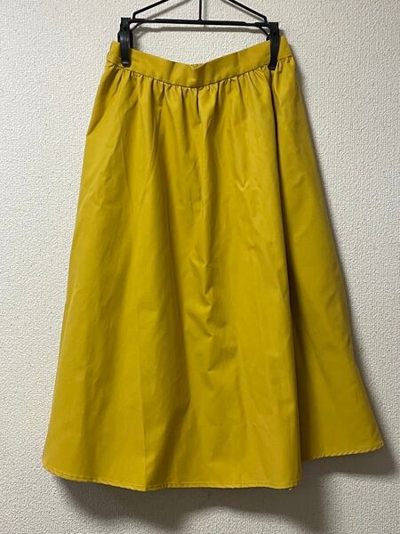 GU ロングスカート M 黄色 フレア