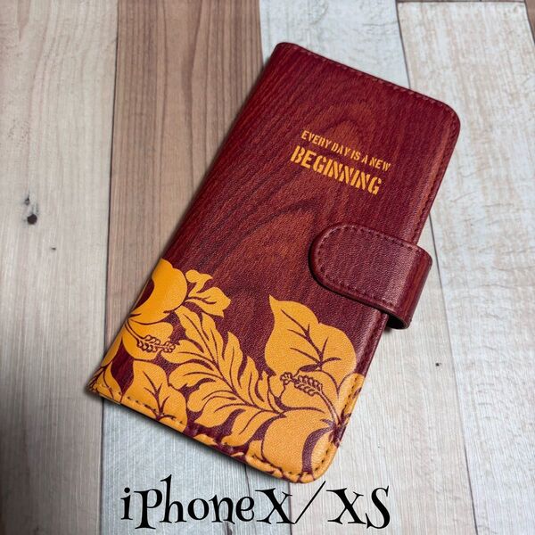 iPhoneX/XS スマホケース アウトレット 手帳型ケース Aloha