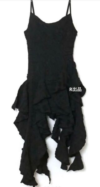 Melt the lady フルールキャミソールドレス ワンピース 黒 セットアップ レディース