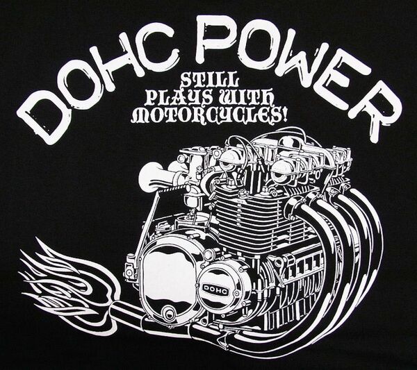 DOHC POWER(丸Z)XXLサイズ KAWASAKIエンジンTシャツ カワサキ70’s Z1 Z2 Z1000 当時物 旧車