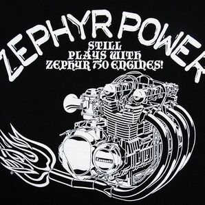 ZEPHYR 750(Lサイズ)「ZEPHYR POWER」エンジンTシャツ カワサキ ゼファー750 旧車 当時物