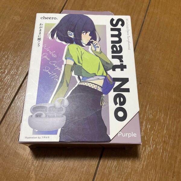 cheero Smart Neo ワイヤレスイヤホン パープル 未使用