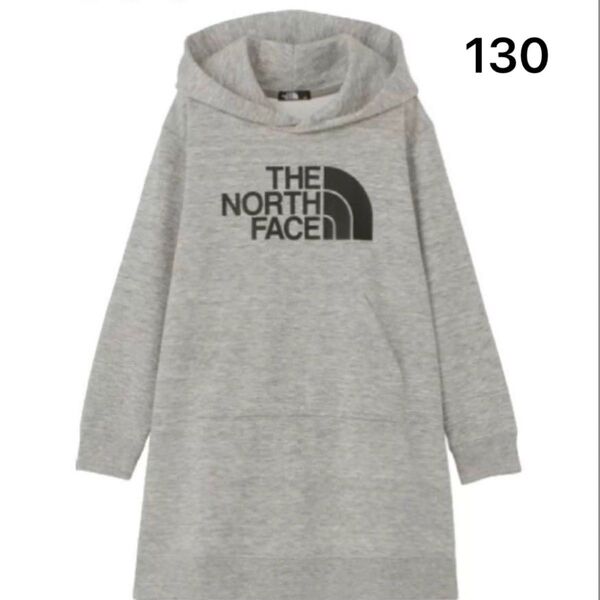 ザノースフェイス ガールズロゴワンピース グレー サイズ130 THE NORTH FACE
