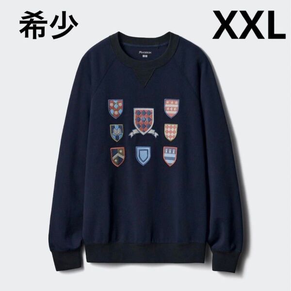 美品。ユニクロ×JWアンダーソン スウェットシャツ(長袖)ネイビー XXL UNIQLO