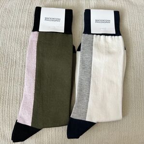 マッキントッシュフィロソフィー メンズソックス 紳士用 靴下 2足セット 日本製