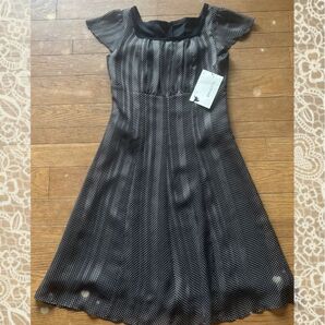 BRIGITTA フレンチ袖ワンピース 水玉模様 9号 新品未使用品タグ付き