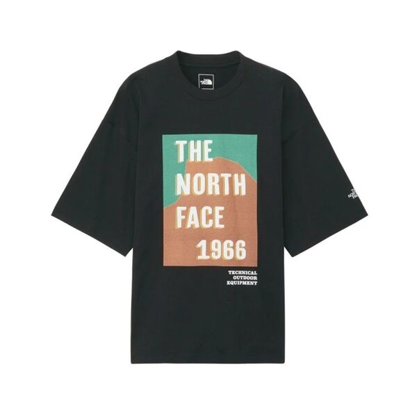 THE NORTH FACE ノースフェイス 半袖Tシャツ カットソー プリント コットン ブラック系 サイズМ◇中古品美品◇