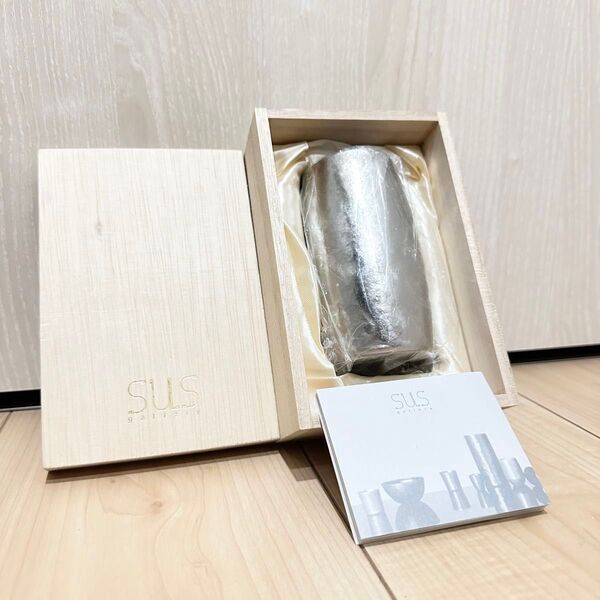 廃盤 SUSgallery/サスギャラリー 真空チタン ミラー 180ml 180Mi TITANIUM 箱入りタンブラー