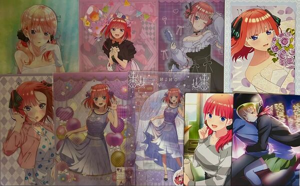 ☆五等分の花嫁☆中野二乃☆クリアファイル☆イラストボード☆9点セット☆