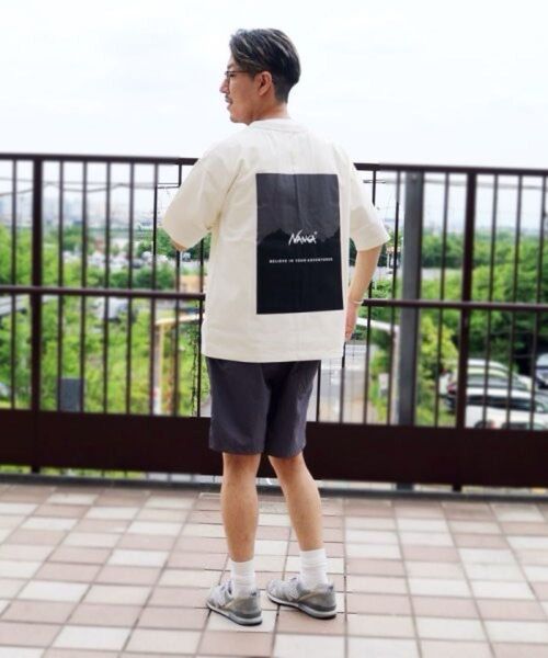 NANGA×Grand PARK別注バックプリントTシャツ ナンガ L 刺繍