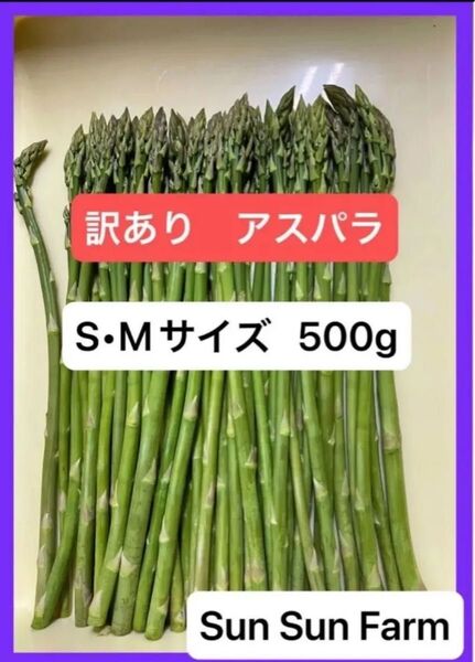アスパラガス 訳あり品 S.Mサイズ混合 500グラム 朝採れ発送