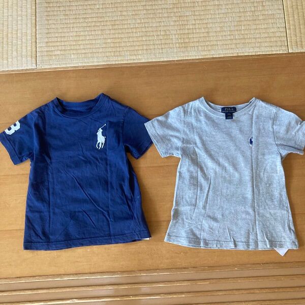 ラルフローレン キッズ Tシャツ グレー、ネイビー 100センチ 2点 Ralph