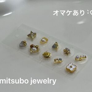 耳つぼジュエリー10粒 gold nuance