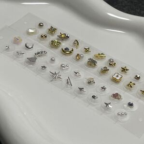 耳つぼジュエリー 40粒 silver×gold mix nuance