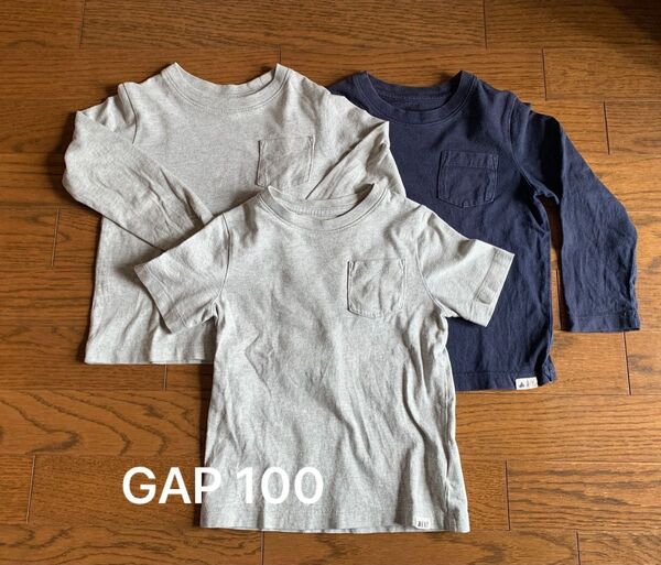 GAP 子供服 Tシャツ 長袖/半袖 3枚セット 100㎝