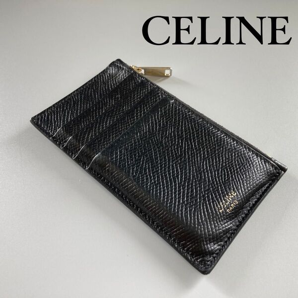 CELINE セリーヌ フラグメントケース コインケース カードケース ミニ財布 小型財布 本革 レザー ブラック 黒 ブランド