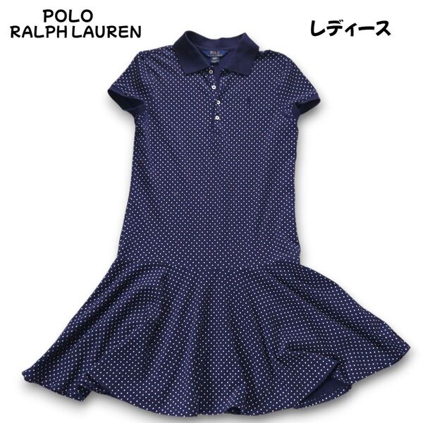 ポロラルフローレン POLO RALPH LAUREN 半袖 マーメイドポロワンピース M~Lサイズ相当 オシャレ 極美品