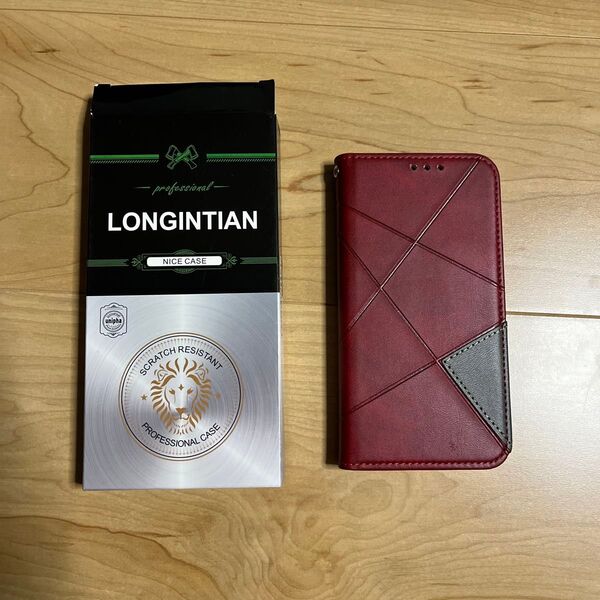 LONGINTIAN スマートフォンケース レッド 未使用 GALAXY S25ケース 手帳型