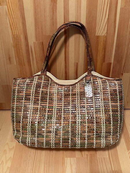GENUINE SNAKE SKIN 蛇革 パイソンレザー バッグ