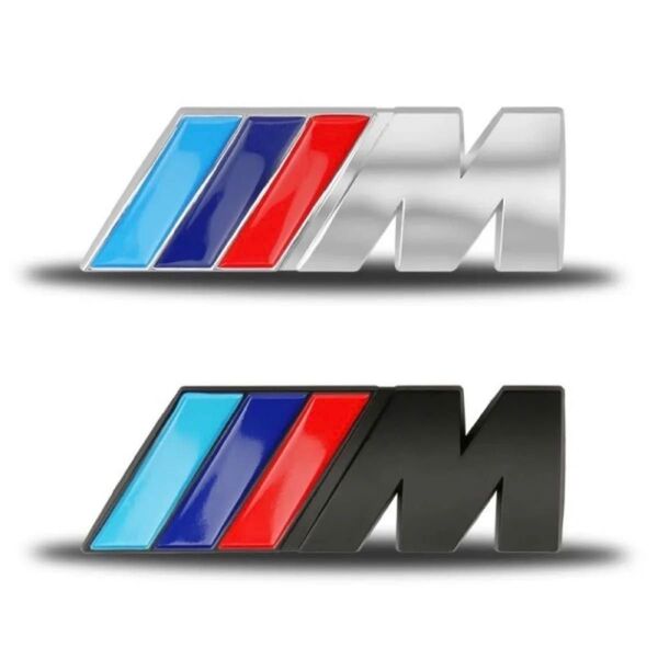BMW Mスポーツ エンブレム 銀色&黒色