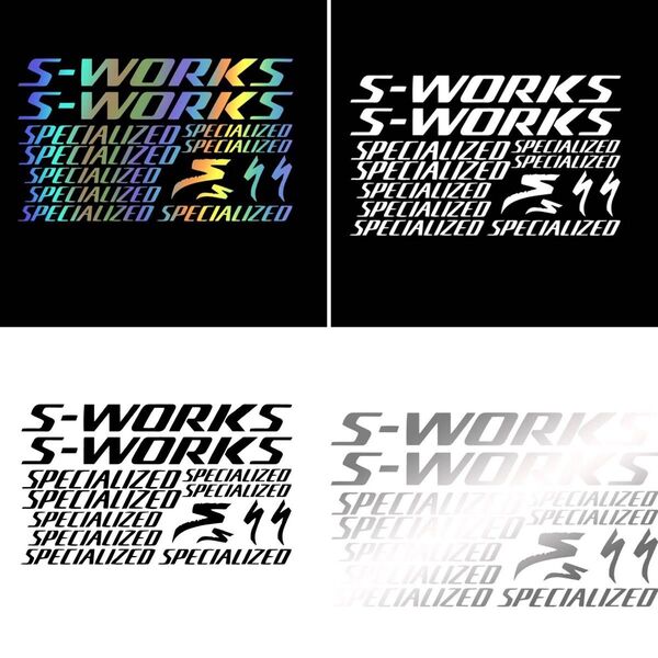 S-WORKS ステッカー虹色&銀色&白色&黒色