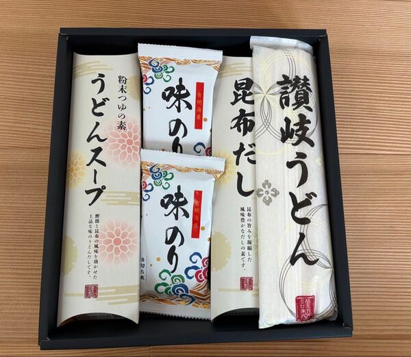 うどん、つゆ、のりのセット