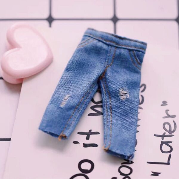 服 ズボン パンツ デニム ジーンズ オビツ11 ピコニーモp ピコドー9 ねんどろいど 紺色 1/12ドール 人形 着せ替え