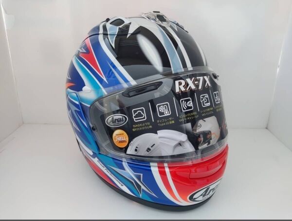 新品 XLサイズ Arai RX-7X Nakano Red 2003 ヘルメット 中野真矢