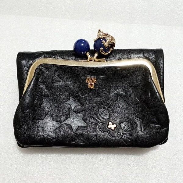 アナ・スイ 二つ折り財布 プレイングキャット ANNA SUI