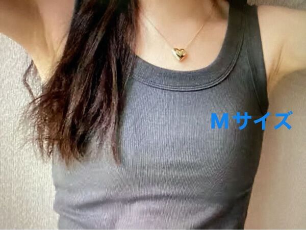 タンクトップ レディース グレー 綿素材 Mサイズ 重ね着にもお勧めします