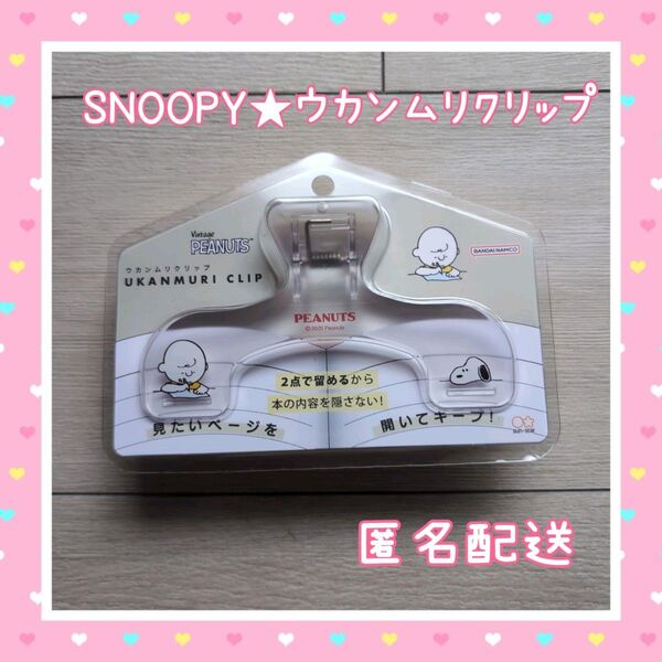 SNOOPY ウカンムリクリップ スヌーピー チャーリーブラウン クリア 文房具 PEANUTS サンスター 手帳ノート参考書に