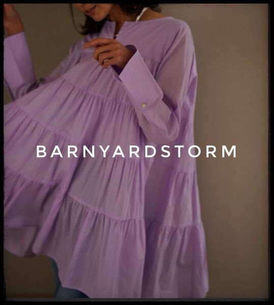 BARNYARDSTORM ラベンダー ティアードチュニックワンピース ピンク ワンピース チュニック フレアワンピース