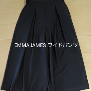 EMAJAMES ウエストゴムワイドパンツ ネイビー