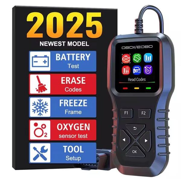自動車故障診断機.OBD2.型番K1.日本語対応.カラー
