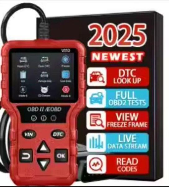 自動車故障診断機.V310.OBD II /EOBDスキャナー日本語対応(赤)