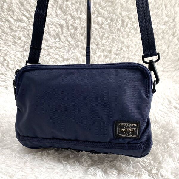 【極美品】PORTER ポーター FLASH フラッシュ ショルダーバッグ ネイビー 現行 完売品 大人気 激レア