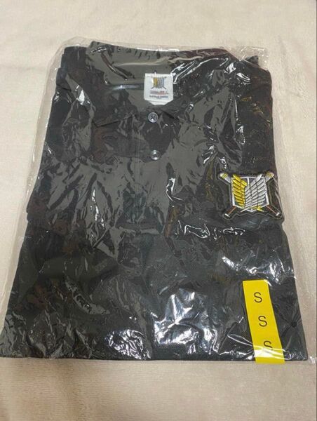 【新品未開封】進撃の巨人 ソフトバンクホークス ポロシャツ Sサイズ ブラック 半袖