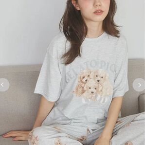 ジェラートピケ トイプードルワンポイントTシャツ