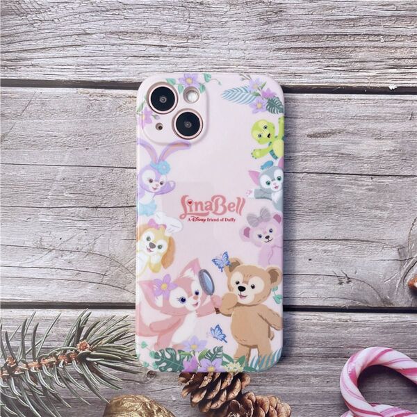 即納ダッフィーフレンズリーナベルスマホケースiPhoneケースピンクiPhone12iPhone14plus12mini