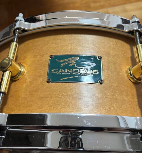 【週末限定値下中】CANOPUS スネアMO1455 メイプル Natural Oil ケース付